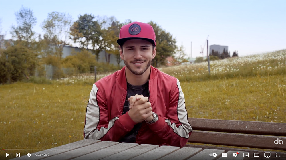 Videostellenausschreibung auf YouTube von Daniel Abt