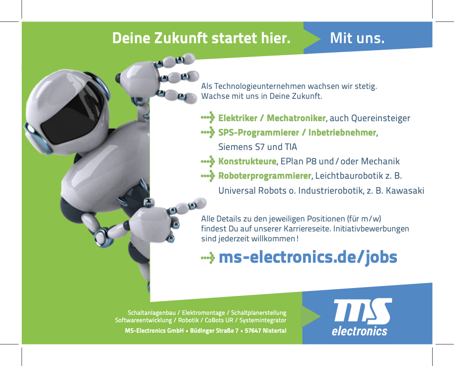 Gestaltung Stellenanzeige für Automatisierungslösungen