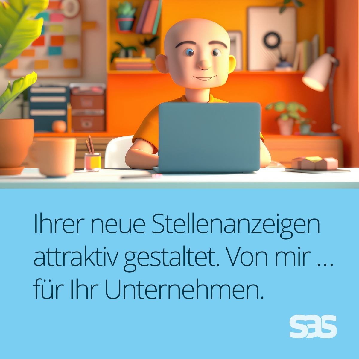 StellenanzeigenSpezialist Designer mit Glatze KI-generiert und KI retourniert